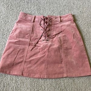 Forever 21 Suede Pink Skirt